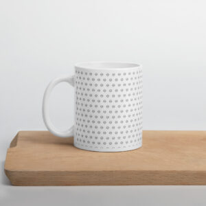 White glossy mug