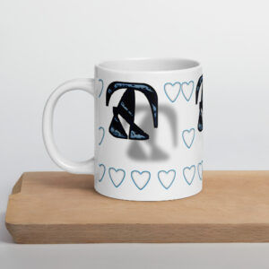White glossy mug