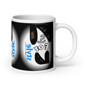White glossy mug