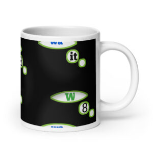 White glossy mug