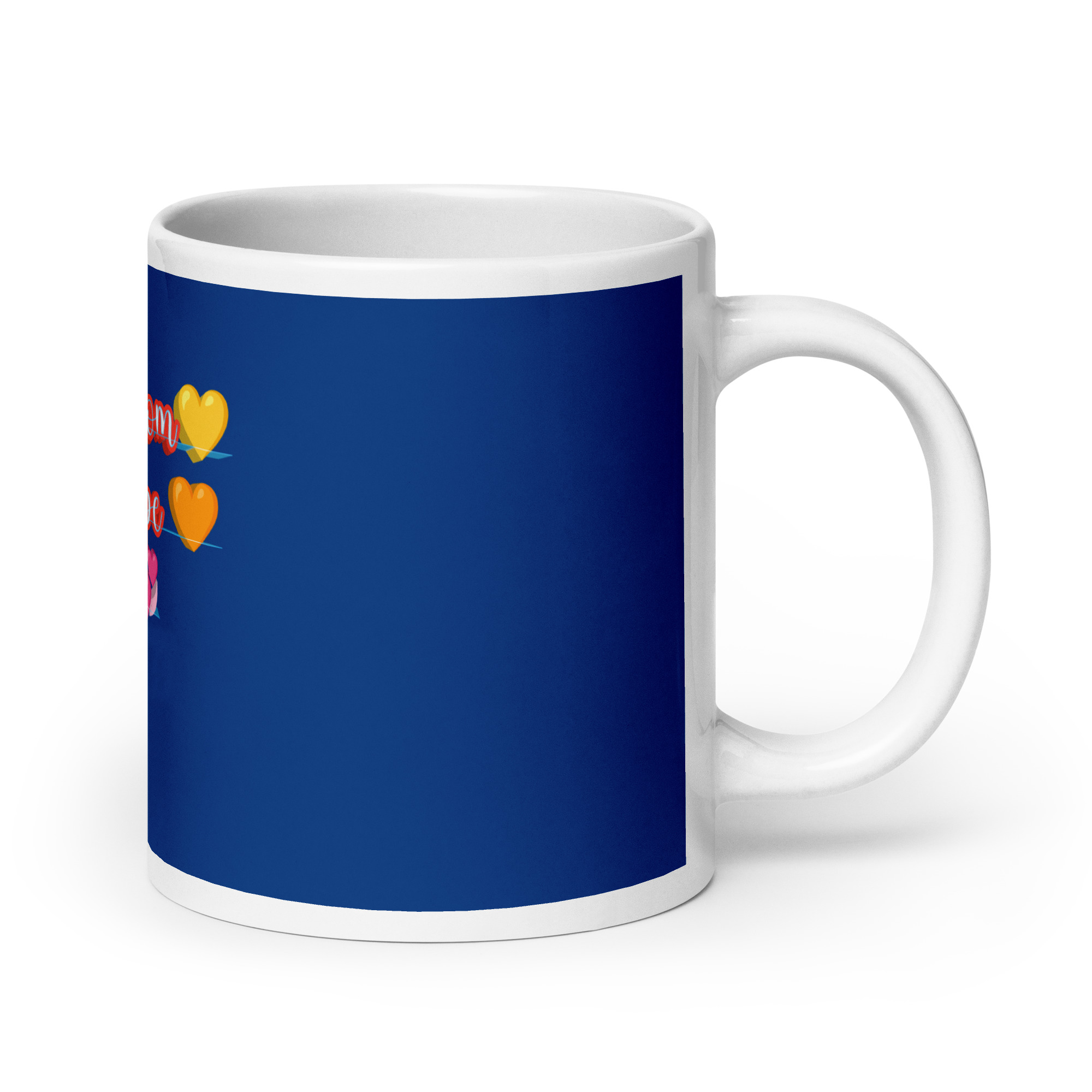 White glossy mug