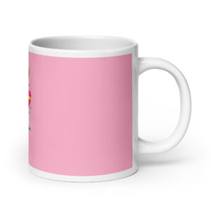 White glossy mug