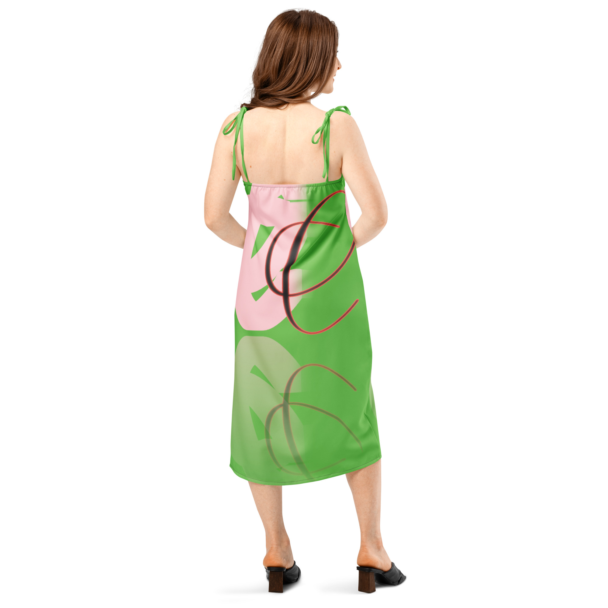 Tie-strap midi dress - Image 2