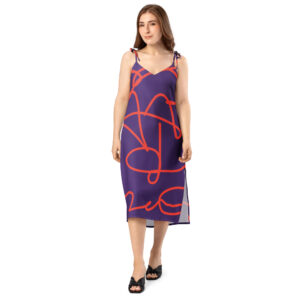 Tie-strap midi dress