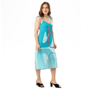 Tie-strap midi dress