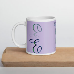 White glossy mug
