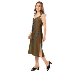Tie-strap midi dress