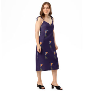 Tie-strap midi dress