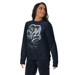 H Black And Gray Unisex Premium Sweatshirt