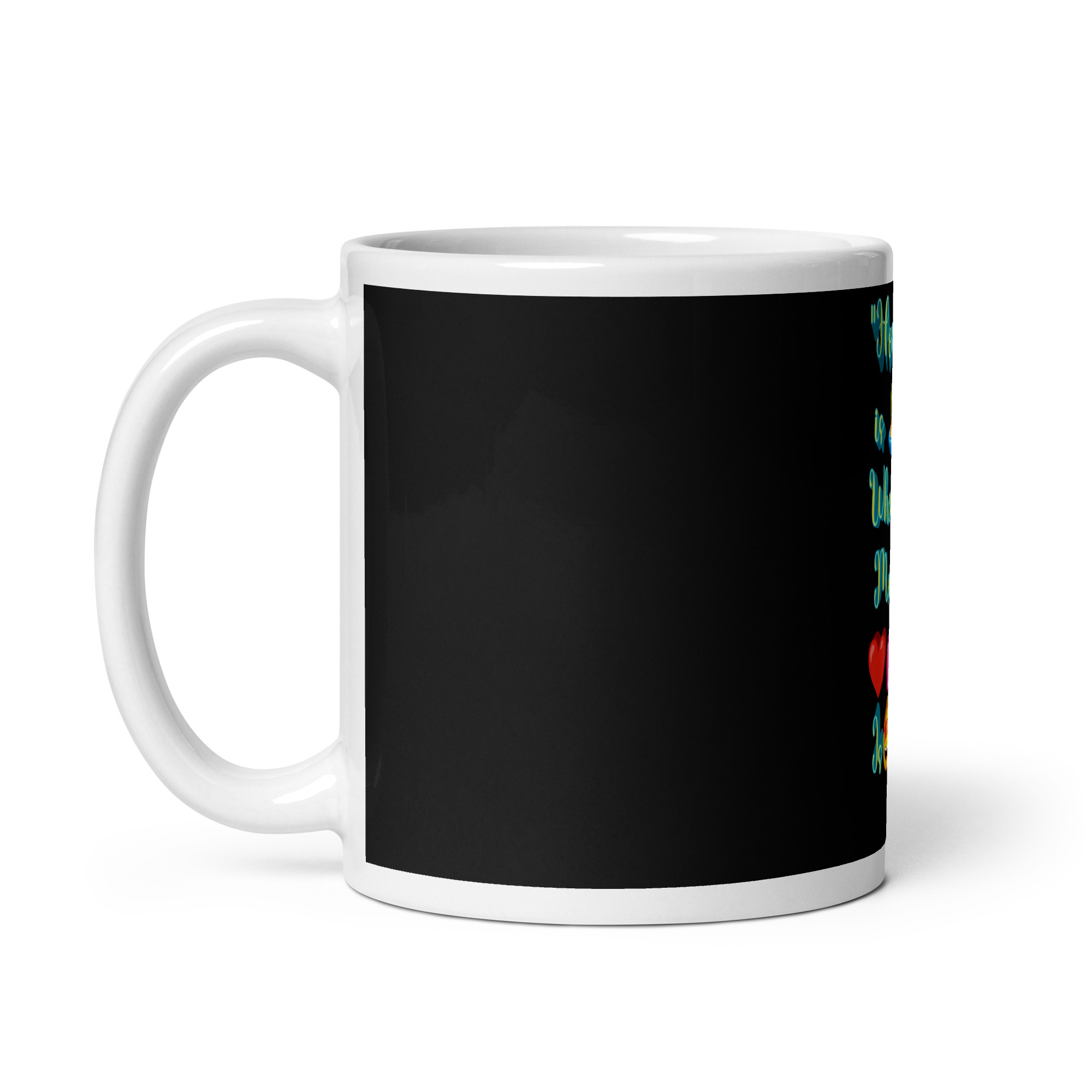 Home is Where White glossy mug - Image 11